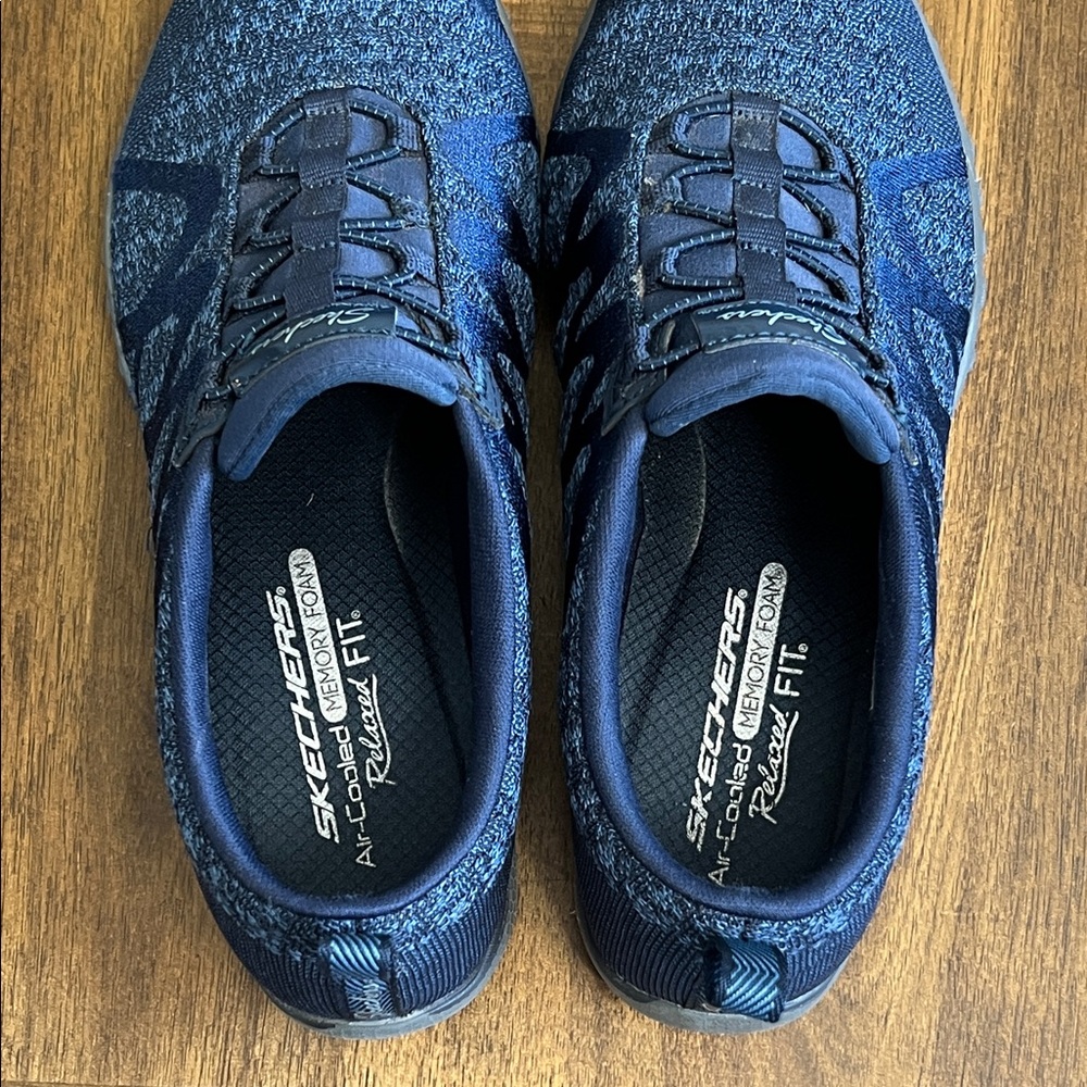 Skechers Womens Breathe Easy Infi Knity 100301 Blue Running Shoes Sneakers 7.5 - Picture 9 of 14